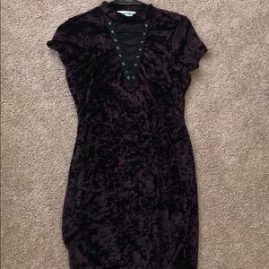 Dark Purple Velvet Dress